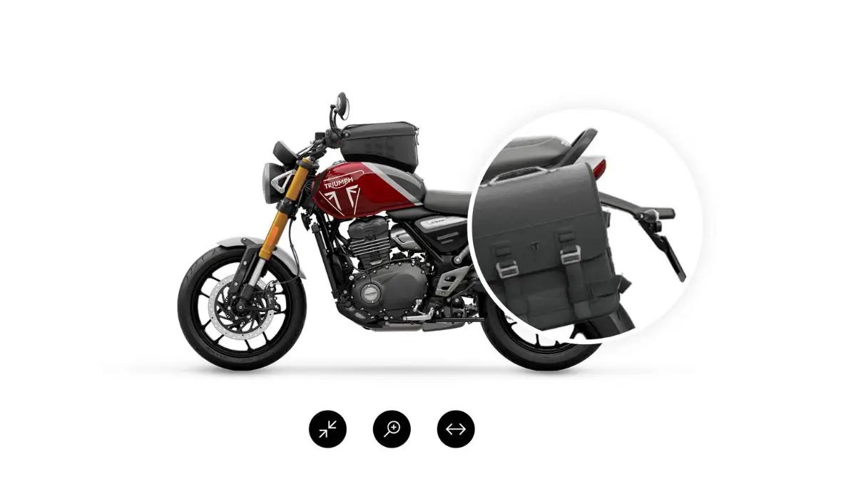 Configuratore 3D avanzato sul sito web ufficiale di Triumph Motorcycles