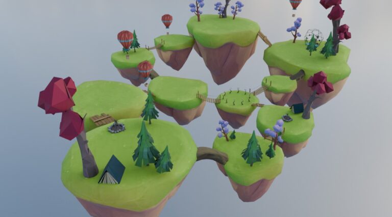 3d Land for VR reading experience