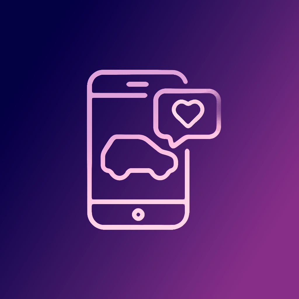 iphone with social automotive campaign