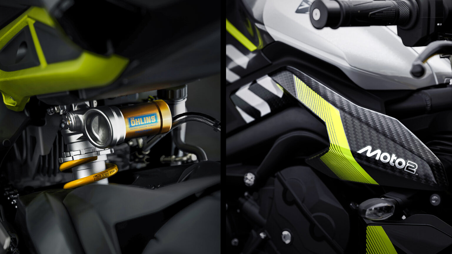 A motorbike details Triumph Motorcycle in CGI