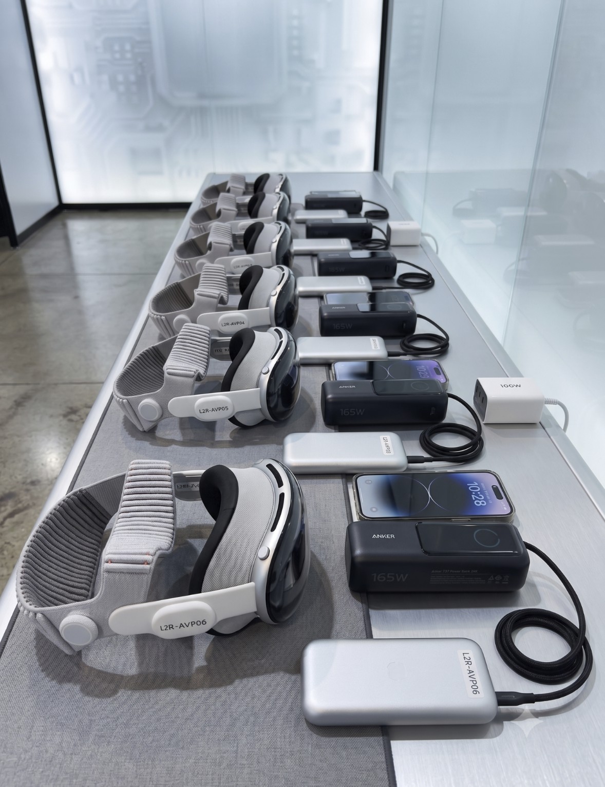 XR headsets prepared for a Clayroom research session